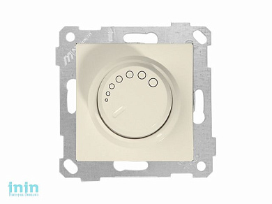 Выключатель поворотный (диммер) (скрытый, без рамки, винт. зажим, 600Вт) кремовый, RITA, MUTLUSAN (220VAC, 60 - 600VA,  50 Hz, IP20)