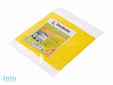 Салфетки бытовые, 3 шт., 30х34 см, вискоза, PERFECTO LINEA