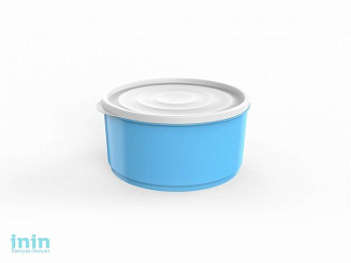 Контейнер круглый Lana, 2,4 л, голубая лагуна, BEROSSI (Изделие из пластмассы. Литраж 2.4 л  . Размер 217 х 199 х 101 мм)
