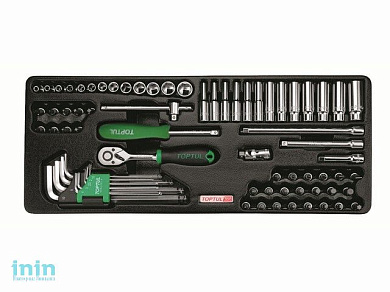 Набор-сет головок и ключей 72предм. 6гр. 434х176мм TOPTUL (GCAT7202)