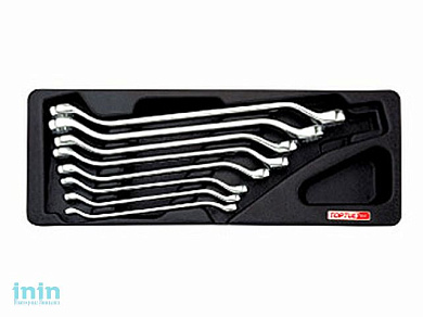 Набор-сет ключей накидн.45° 6-22мм 8шт. 136х364мм TOPTUL (GAAT0808)