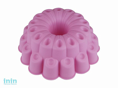 Форма для выпечки, силиконовая, кекс фантазия, 24 х 9 см, лиловая, PERFECTO LINEA