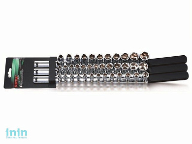 Набор головок 1/4", 3/8", 1/2" 4-22мм 6гр. 37предм. на подвесе TOPTUL (GAAQ3702)