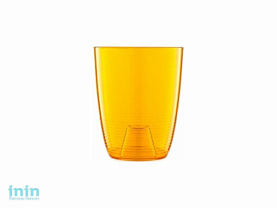 Кашпо для орхидей Mia 1,2 л, оранжевый, BEROSSI (Изделие из пластмассы. Литраж 1.2.   Размер 12,1 х 12,1 х 14,7 мм)