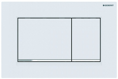 Смывная клавиша Geberit Sigma30, двойной смыв: с легкоочищаемой поверхностью белый матовый/хром глян