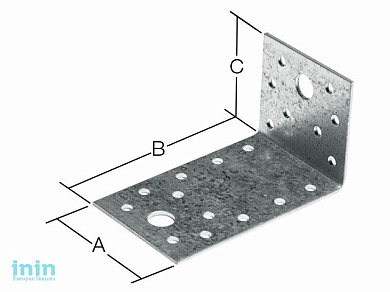 Уголок крепежный асимметричный 65х130x50 мм KUAS белый цинк STARFIX