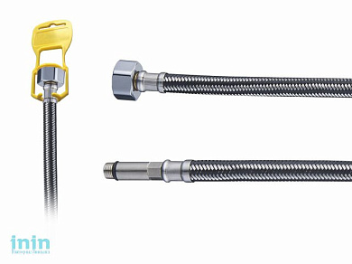 Подводка гибкая для воды иголка м10 короткая - гайка 1/2 40 см G.lauf