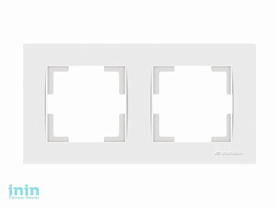 Рамка 2-ая горизонтальная белая, RITA, MUTLUSAN