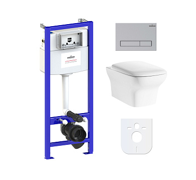 Комплект инсталляции и унитаза 6 в 1 Lavinia Boho Relfix Bristol Rimless 77040111