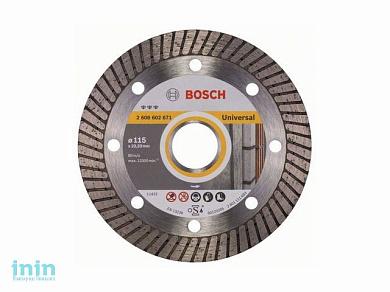 Алмазный круг 115х22 мм универс. Turbo BEST FOR UNIVERSAL BOSCH (сухая резка)