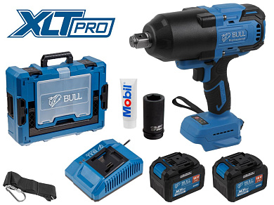 Аккум. ударный гайковерт BULL SC 1810 Xcase, XLTpro, БЕСЩЕТ., 18 В, 1500 Н*м, 3/4", 2х6 А*ч, з/у 6 А (Масса: 3,92 кг;)