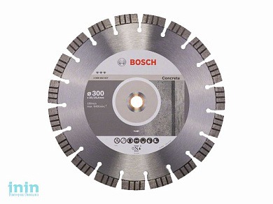 Алмазный круг 300х20/25.4 мм по бетону сегмент. BEST FOR CONCRETE BOSCH (сухая/мокрая резка)