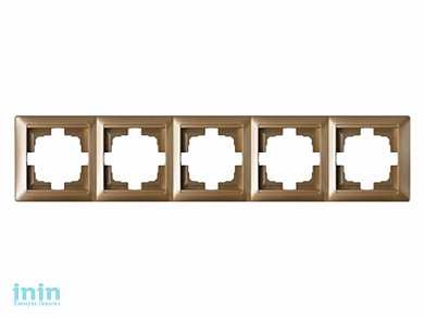 Рамка 5-местная бронза, Стиль, Bylectrica (Рамка пятиместная бронза, Стиль)