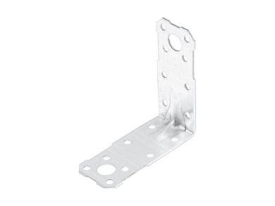 Уголок крепежный усиленный 90х90x40 белый цинк Цвiк (Фактический размер изделия 87*87*37мм, толщина 1,7мм) (ЦВIК)