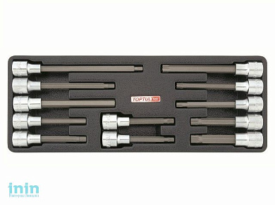 Набор-сет бит под трещотку 1/2" EXTRA LONG 12шт. 136х364мм TOPTUL (GAAT1202)
