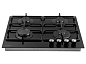 Панель варочная газовая NORMANN BHG-6451S (черный) (4 конф., закал. стекло, газ-контроль, пьезоподжиг, чугун.реш.)