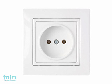 Розетка 1-ая (скрытая, б/з) белая, Уют, Bylectrica (Розетка  РС16-344 Гарантийный срок:24 месяца)