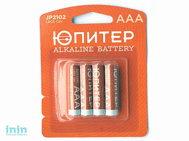 Батарейка AAA LR03 1,5V alkaline 4шт. ЮПИТЕР