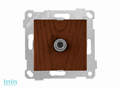 Розетка телевиз. 1-ая (скрытая, без рамки, с/з, 11dB, переходная) орех, RITA, MUTLUSAN