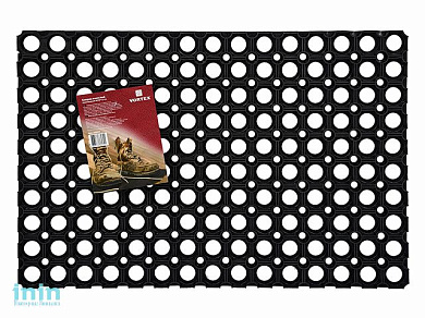 Коврик придверный ячеистый, грязесобрный, 40х60х1,6 см, черный, VORTEX (ВОРТЕКС)