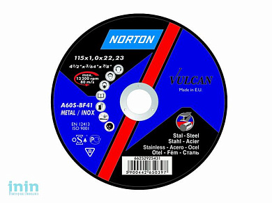 Круг отрезной 125х3.0x22.2 мм для металла Vulcan NORTON