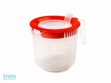 Банка для взбивания, мандарин, BEROSSI (Изделие из пластмассы. Литраж 1.5 литра)