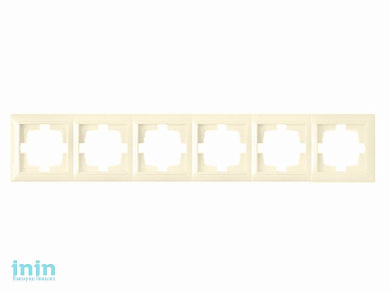 Рамка 6-местная бежевая, Стиль, BYLECTRICA (шестиместная Гарантийный срок:24 месяца)