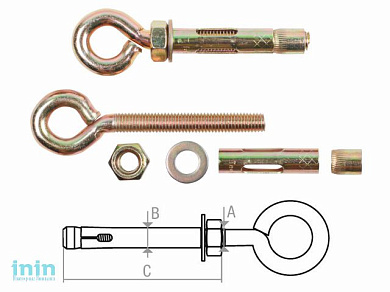 Анкер с кольцом М6х8х40 мм STARFIX
