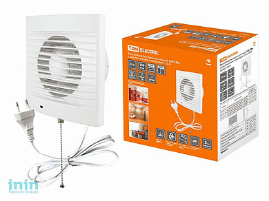 Вентилятор бытовой настенный 120 СВп, с выключателем и проводом 1,3 м, TDM