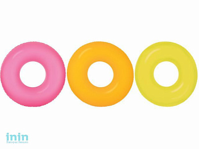 Надувной круг для плавания Neon Frost, 91 см, INTEX (от 9 лет, цвета в ассортименте)