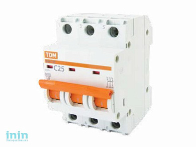 Автоматич. выключатель ВА47-29 3Р 63А 4,5кА х-ка С TDM