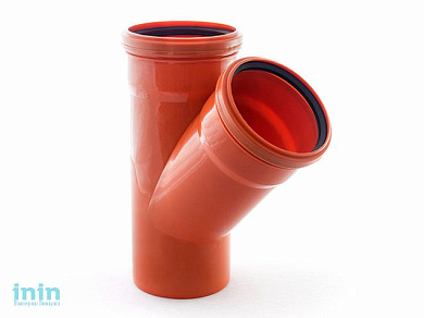 Тройник для наружной канализации 110/110х45 РосТурПласт (Тройник нар. 110х110х45)