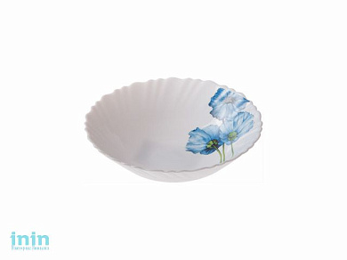 Салатник стеклокерамический, 170 мм, круглый, серия Синий мак, DIVA LA OPALA (Collection Classique)