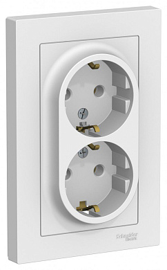 Розетка двойная с/з Schneider Electric Atlas Design ATN000124