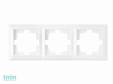 Рамка 3-местная белая, Стиль, Bylectrica (Рамка трехместная белая, Стиль Гарантийный срок:24 месяца)