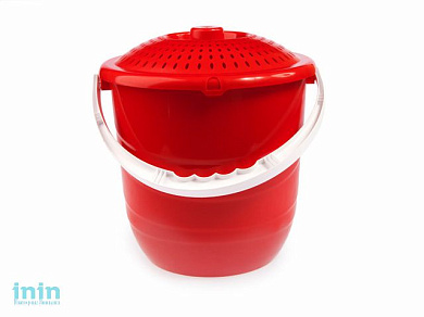 Ведро Practic lux (Практик люкс) с крышкой 12 л, роза, BEROSSI (Изделие из пластмассы. Литраж 12 л)