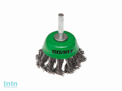 Щетка д/дрели "чашка" косич. 50мм ВОЛАТ (для дрели торцевая крацовка)