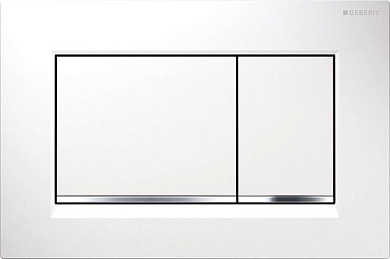 Смывная клавиша "Sigma30", пластик, белый/хром глянц/белый