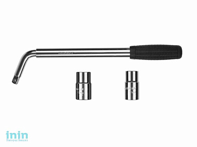 Вороток Г-образный 1/2" телескоп. 310-470мм с головками ВОЛАТ (головки 17/19мм и 21/23мм)