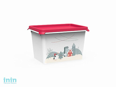 Емкость Christmas 2 л, роза, BEROSSI (Изд. из пластм. Размер 197 * 147 * 125 мм)