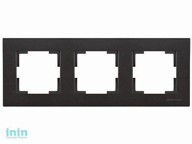 Рамка 3-ая горизонтальная черная, RITA, MUTLUSAN