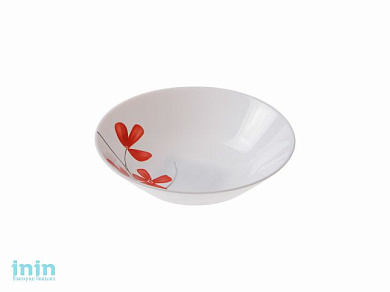 Салатник стеклокерамический, 170 мм, круглый, серия Цветок вишни, DIVA LA OPALA (15-117025) (Collection Ivory)