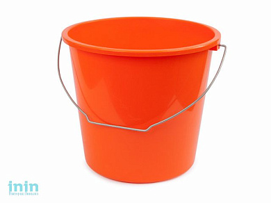 Ведро 10 л, мандарин, BEROSSI (Изделие из пластмассы. Литраж 10 литров)