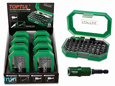 Набор бит 1/4" с магнитным держателем (8 сетов) TOPTUL (GACW3502S)