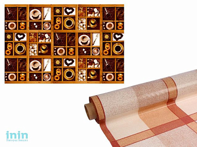 Клеенка столовая, нетканая основа с ПВХ покрытием, коллекция "Гамма", 1 рулон/ 25 м.пог. (1 рулон/ 25 м.пог., Плотность220 (+/- 80) г/ кв.м) (КОЛОРИТ)