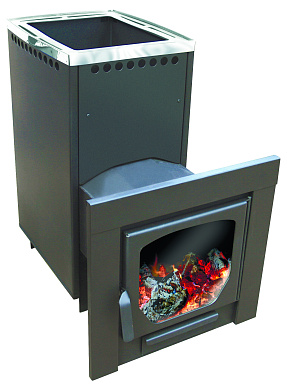 Печь Варвара "Паленица" удлиненная топка \ панорамная дверь