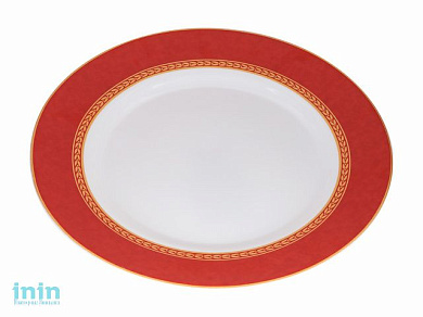 Тарелка обеденная стеклокерамическая, 275 мм, круглая, AMEERAH RED (Амира рэд), DIVA LA OPALA (Sovrana Collection)