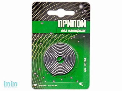 Припой ПОС 61 проволока, спираль ф2мм в блистере (Векта)