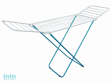 Сушилка для белья напольная, 16м, серия Maria, бело-голубая, PERFECTO LINEA (Сушильное полотно - 16 метров, размер 167х46х84. Максимальная нагрузка бе