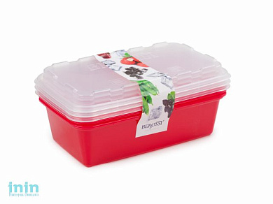 Набор контейнеров для заморозки Zip, сангрия, BEROSSI (Изделие из пластмассы. Размер 200 х 120 х 95 мм)